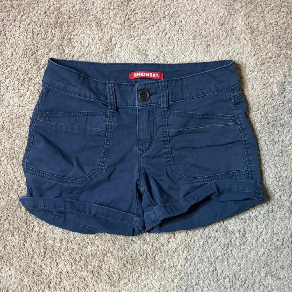 Unionbay micro shorts Size 3 y2k blue mini micro summer preppy